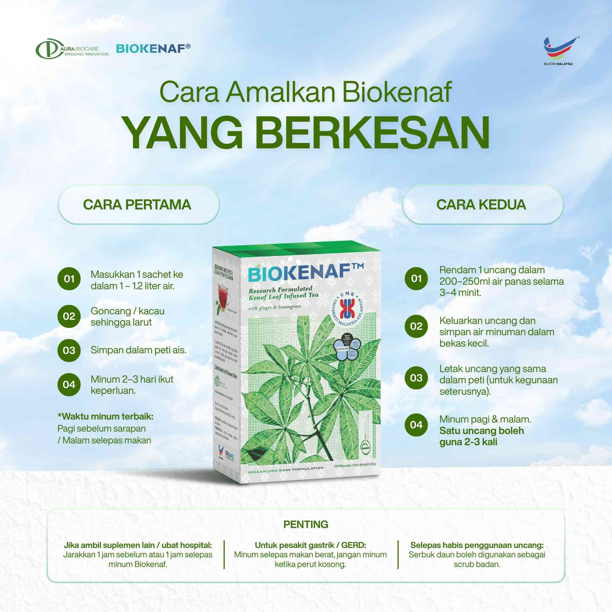 Cara amalkan Biokenaf